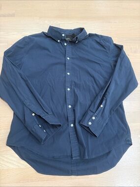 Rag & Bone XL Fit 2 Men's Navy Button-Down Shirt - Classic Long Sleeve
